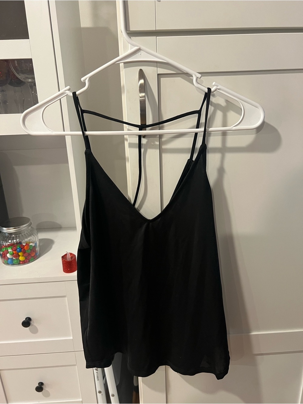 Forever 21 Black Strappy V-Neck Camisole